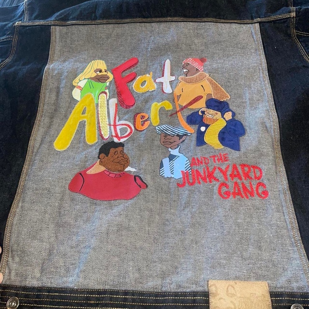 SUPER RARE VINTAGE FAT ALBERT AND THE JUNKYARD GANG JEAN JACKET DEADSTOCK XXL
